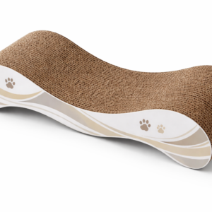 Cat Scratching Lounge – Durable Cardboard Scratcher with Soft Paw Print Design