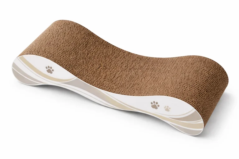 Cat Scratching Lounge – Durable Cardboard Scratcher with Soft Paw Print Design