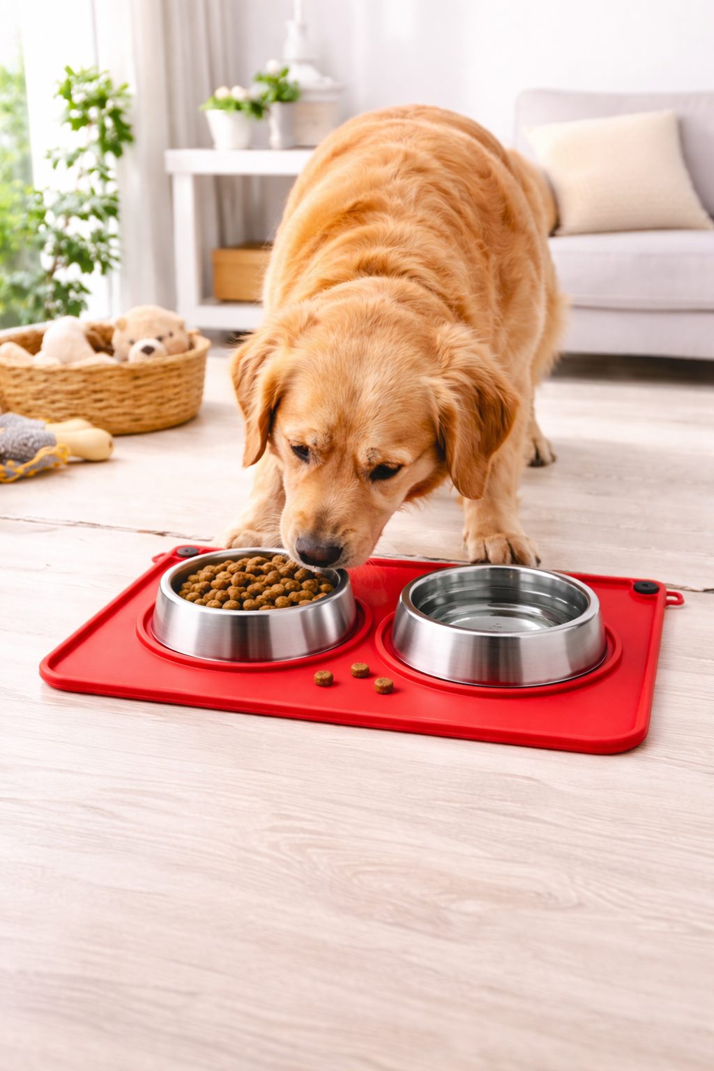 Weehawken Pet Shop Portable Pet Feeding Mat – Foldable Waterproof Feeding Pad for Dogs & Cats, Easy Clean Travel-Friendly Pet Food Mat - Image 2